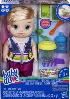 Baby Alive Sweet Spoonfuls Boy Blonde Baby Boy Doll E0635 ช้อนหวานสำหรับเด็กทารกสีบลอนด์ตุ๊กตาเด็กผู้ชาย E0635