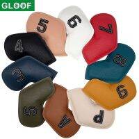 10pcs/set Golf Iron Headcover 3-9,P,S,A, Club Head Cover Embroidery Number Case Sport Golf Training Equipment Accessories