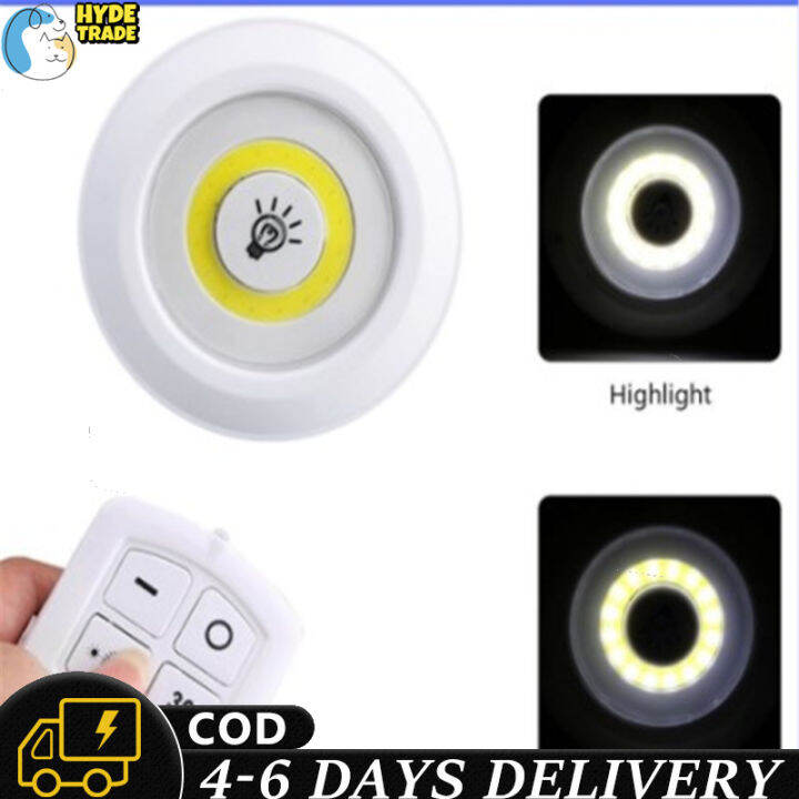 1 Set Sensing Lamp 4 Modes Dimmable Wireless Remote Control Wall Light