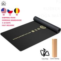 PU Golden Rubber Hot Yoga Mat Mandala 68cm Widened Thickened Sport Fitness Pilates Training With Position Line Exercise Mats