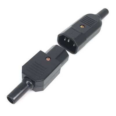 【YF】 16A 250V IEC Straight Cable Plug Connector C13 C14 Female Male Rewirable Power 3 Pin AC Socket Industrial