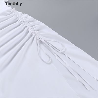 tenthfly Women Lace-up Drawstring Split Suspender Dress y Backless Sleeveless Party Dress new
