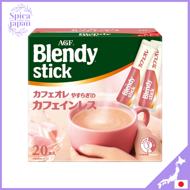 AGF Blendy Stick Cafe au Lait Yasuragi no Caffeine 20 [Caffeineless Coffee] [Stick Coffee