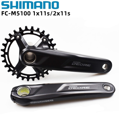 Shimano M5100จานหน้าแบบ,1X11 S 11 S 2X11S 11จักรยานเสือภูเขาความเร็ว96BCD 64BCD MTB แขนหมุน36-26T 32T BB52