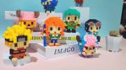 Bộ lắp ráp Lego 3D One Piece Luffy, Ace Zoro, Nami Chopper sáng tạo Decor
