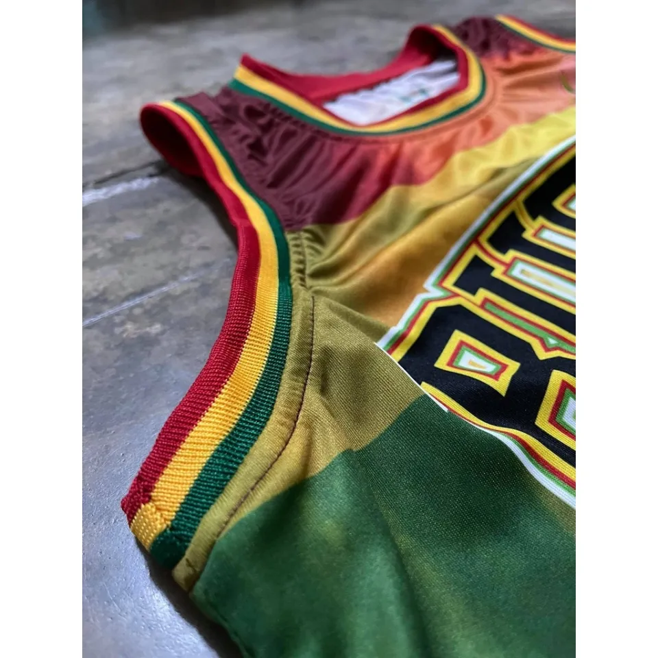 Bob Marley Buffalo Soldier Emphire MNL Red/Green Jersey, Reggae Jersey, Full Sublimation Jersey