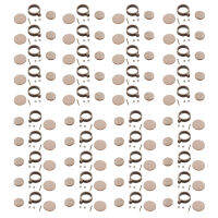 Bens Store 40-Pack นกน่ารักรูปมินิกลมไม้ห่วงเจาะสำหรับปักครอสติ-0.78 นิ้วรอบ