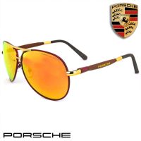 แว่นตา แว่นตาแฟชั่น แว่นกันแดด แฟชั่น รุ่น PORSCHE UV 8516 สีแดงเลนส์ปรอทแดง เลนส์โพลาไรซ์ ปอร์เช่ ขาสปริง สแตนเลส สตีล Polarized Sunglasses แว่นตากันแดด