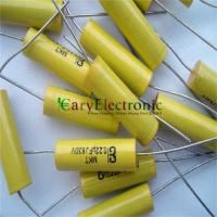 Wholesale and retail long leads yellow Axial Polyester Film Capacitors electronics 0.22uF 630V fr tube amp audio free shipping