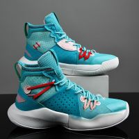 Original Mens Basketball Shoe Top Quality Blue Basketball Sneakers Man Comfort Breathable High Top Training Boot basket homme