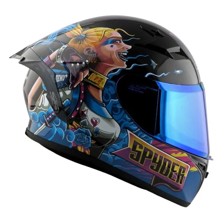 spyder harley quinn helmet half face