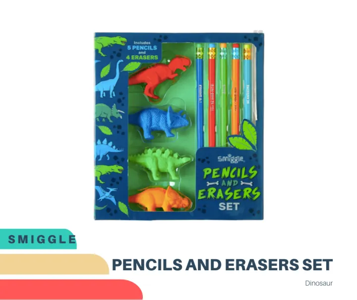 Smiggle Pencils and Erasers Set Lazada PH