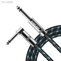 SONICAKE Braided Guitar Cable 3m 6m 6.35mm Audio Cable 1/4 Straight to Straight Straight to Right Angle Black Blue