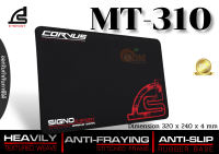 MOUSE PAD (เมาส์แพด) SIGNO (MT-310) CORVUS HEAVILY TEXTURED WEAVE ANTI-FRAYING STITCHED FRAME (320x240x4MM) -ของแท้