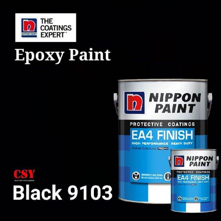 NIPPON PAINT Epoxy Floor Paints 5 Liter Black 9103 | Lazada