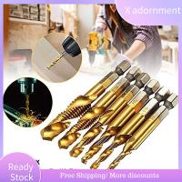 X ADORNMENT เครื่องมือเจาะรู Hss ค่ะ เครื่องสกรูยึด ดอกสว่านเจาะเกลียว ไทเทเนียมชุบเคลือบ ดอกสว่านเจาะเกลียว ดอกสว่านเจาะก้าน ก้านหกเหลี่ยม