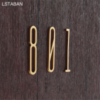 Nordic Creative Hotel House Number Plate Office Home Brass Digital Stickers Letter Custom Outdoor Address Door House Numbers-so6