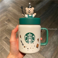 Starbuck Cup 2022ฤดูร้อนนักมายากล Bear Mason ถ้วยเซรามิค Mark กาแฟเดสก์ท็อปถ้วยดื่ม Simple