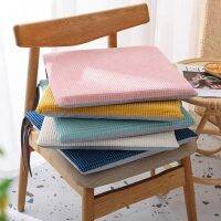 ❐❧▲ Modern Simple Style Solid Color Corn-down Chair Cushion Fashion Anti-slip Household Seat Pads Home Decoration Square Chair Mat