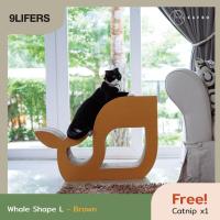 KAFBO Cat Scratching Furniture Whale Shape L - Brown ที่ลับเล็บแมว ที่ฝนเล็บแมว ที่ข่วนเล็บแมว ที่นอนแมว บ้านแมว ของเล่นแมว คอนโดแมว กล่องแมว กล่องบ้าน บ้านกล่องแมว ฟอร์นิเจอร์แมว