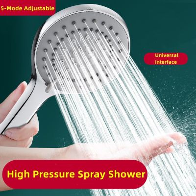 5-Mode Adjustable Bathroom Handheld Shower Heads High Pressure Water Saving Hand Showerhead Silicone nozzles Accessories Showerheads