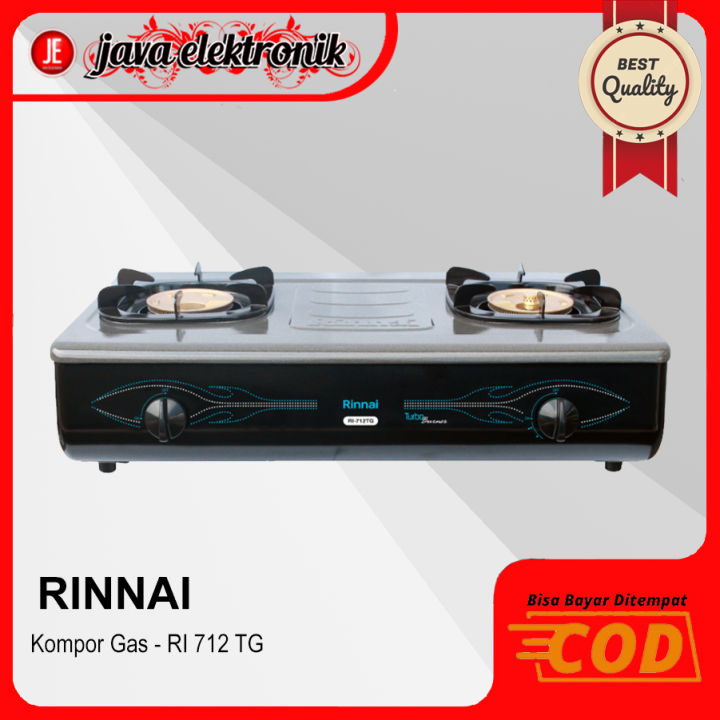 RINNAI Kompor Gas 2 Tungku - RI 712 TG Hitam Garansi Resmi | Lazada ...