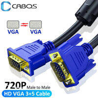 HD 720จุด VGA กับสาย VGA อะแดปเตอร์ชายกับชาย VGA วิดีโอส่วนต่อขยายสายเคเบิ้ลสำหรับพีซีทีวีกล่องตรวจสอบโปรเจคเตอร์ขยายสัญญาณ VGA สาย