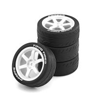 4PCS 1/10 RC Racing Car Tires on Road Touring Drift Car Tyre Wheel for TT01 TT02 TA06 XV-01 PTG-2