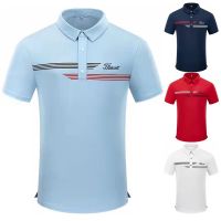 T TIT Golf Summer Mens Quick-Drying Casual Sports Loose Straight Short-Sleeved T-Shirt Breathable Top Polo