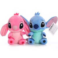 20Cm Disney Lilo &amp; Stitch Couple Models Cartoon Stuffed Plush Dolls Anime Plush Baby Toys Pendant Toys Kawaii Kids Birthday Gift