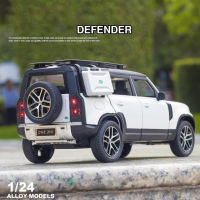 1:24 Scale City Suv Land Defenders Rovers โลหะรุ่น Light และเสียง Diecast รถ Off-Road รถดึงกลับของเล่นโลหะผสม