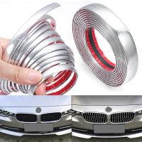 ❐▬✖ 13M Exterior Car Styling Auto Self Adhesive Side Door Chrome Strip Moulding 6MM - 30MM Decoration Bumper Protector Trim Strip