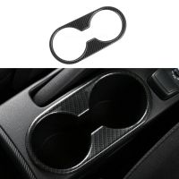 Carbon Fiber Style ABS Central Console Water Cup Holder Panel Cover Trim for -3 CX3 2017 2018