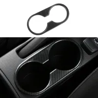 Carbon Fiber Style ABS Central Console Water Cup Holder Panel Cover Trim for Mazda CX-3 CX3 2017 2018