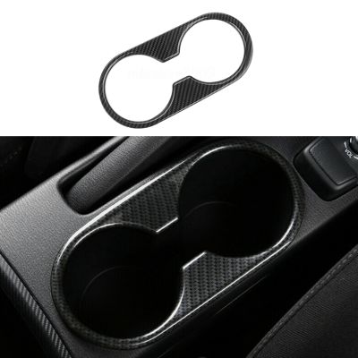 Carbon Fiber Style ABS Central Console Water Cup Holder Panel Cover Trim for Mazda CX-3 CX3 2017 2018