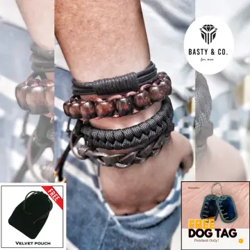 Men's Double-layer Braided Leather Bracelet With Adjustable Stainless Steel  Magnetic Clasp, Suitable For Men And Women, Jewelry Gift - Temu Philippines