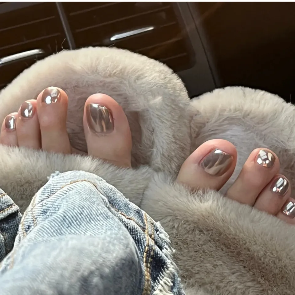 ÉDGEU16 Pedicure Mirror Silver | Gel Nail Sticker – Bonblissity