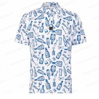 （ALL IN STOCK）  Polo POLO shirt Mens Casual Short Sleeved Printed Short Sleeved Breathable Summer Multi Functional Golf Polo Fishing Football Volleyball   (FREE NICK NAME LOGO)