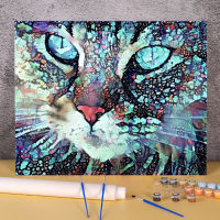 Cat Animal Paint By Numbers Complete Kit Acrylic Paints 50*70 Picture By Numbers Photo Decoration For Children Handiwork
