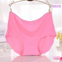 OBCw busKJ266 Women oversize underwear briefs female ice silk seamless knickers ladies high waist lingerie ie panties high wag !