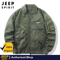 แจ็คเก็ต JEEP SPIRIT และในฤดูใบไม้ร่วงผู้ชายเสื้อแจ็คเก็ตบอมเบอร์ของเสื้อแจ็กเก็ตบุรุษการบิน MA1เสื้อแจ็กเก็ตนักบิน Baju Bisbol 4XL