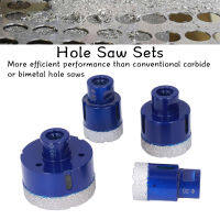 Diamond Hole Saw 4 ชิ้น Diamond Core Drill Bit Set Large Torsion Uniform Coating สำหรับหินอ่อน