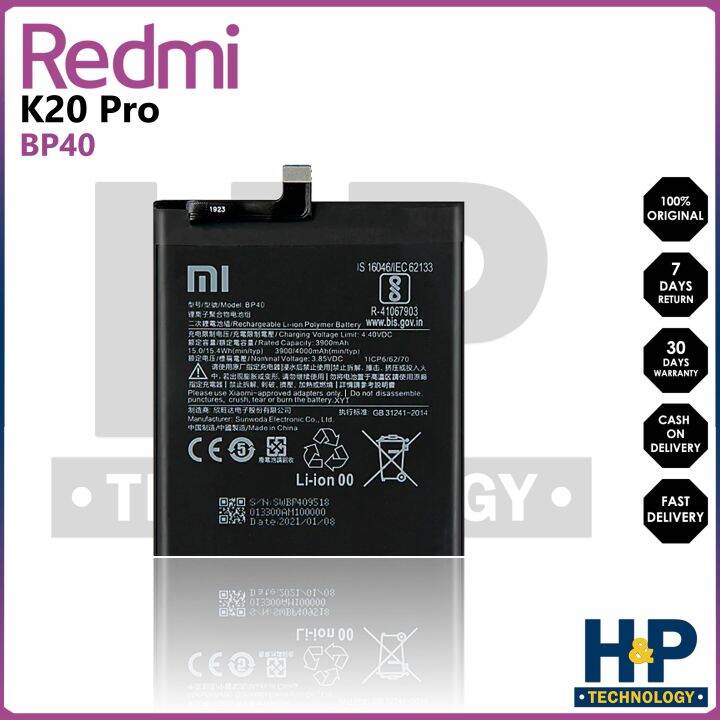 BP40 Battery for Redmi K20 Pro | Lazada PH