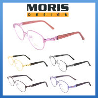 Moris แว่นตา รุ่น 20003 กรอบเต็ม Cateye ทรงตาแมว ขาข้อต่อ วัสดุ สแตนเลส สตีล (สำหรับตัดเลนส์) กรอบแว่นตา สวมใส่สบาย น้ำหนักเบา ไม่ตกเทรนด์ มีความแข็งแรงทนทาน Full frame Eyeglass leg joints Stainless Steel material Eyewear Top Glasses