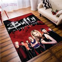 Halloween Carpet Vampire Slayer Buffy Printed Area Rugs Non-Slip Home Decor Bathroom Carpets for Living Room Bedroom Floor Mat
