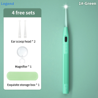 ?【Lowest price】Legend 1ชุดไฟฉาย LED EAR Stick ทำความสะอาดหูเด็ก Booger แหนบคลิป W/แว่นขยาย