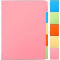 2 Sets Separator Page Colored Binder Dividers Tabs Labels A4 Binder Supplies Paper Jam Notepad Markers Note Books Pads