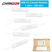 【LZ】 10 Pcs 10W 5  Cement Wirewound Resistors 1 - 10K Ohm 10Watt Inductive Fixed Wire Wound Ceramic Resistance 10 15 100 250 1K 1Kohm