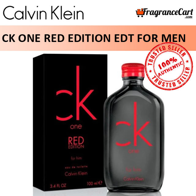Calvin Klein cK One Red Edition Him EDT for Men (100ml) Eau de Toilette 1 [Brand New 100% Authentic Perfume/Fragrance] | Lazada Singapore