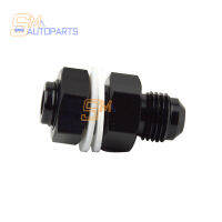 6 AN AN8 AN10 AN12 Flare Fuel Cell Bulkhead Fitting พร้อมเครื่องซักผ้า Black